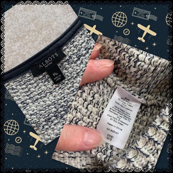 Talbots zip up sweater, size M/P - Picture 4 of 4